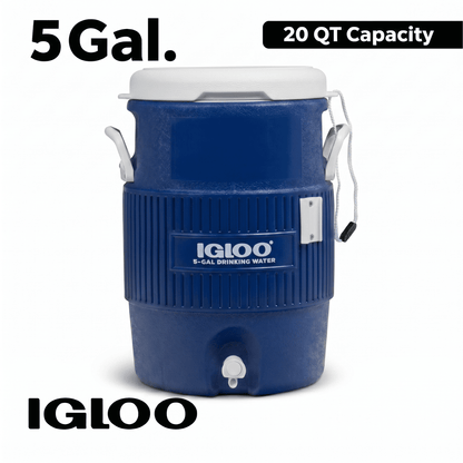 Igloo 5 Gallon Heavy-Duty Beverage Cooler, Blue