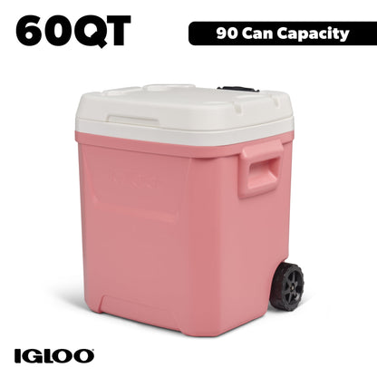 Igloo 60 QT Laguna Ice Chest Cooler with Wheels, Blue