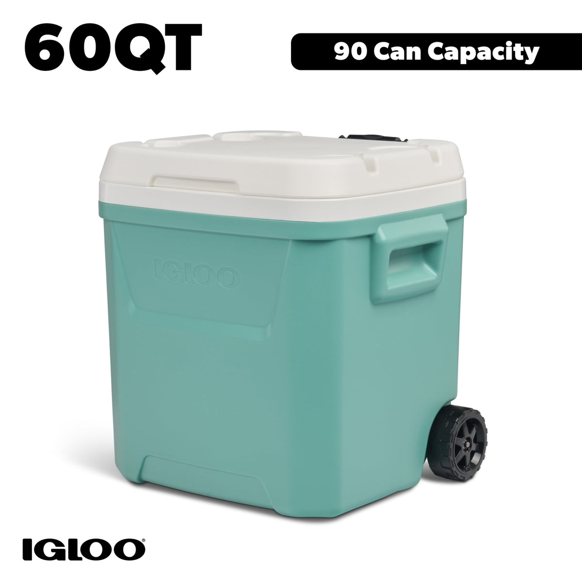 Igloo 60 QT Laguna Ice Chest Cooler with Wheels, Blue