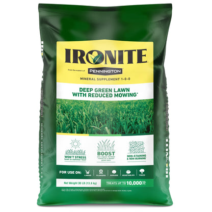 Ironite Mineral Supplement by Pennington, 1-0-0 Lawn Fertilizer, 30 lb.
