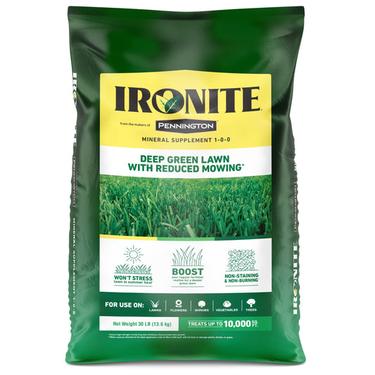 Ironite Mineral Supplement by Pennington, 1-0-0 Lawn Fertilizer, 30 lb.
