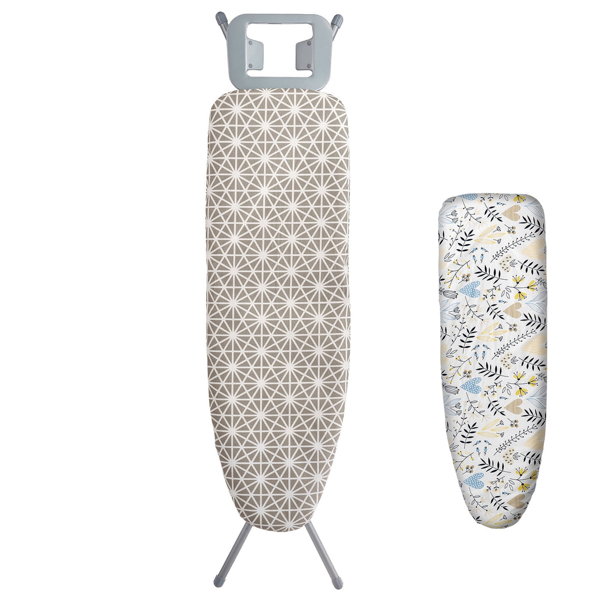 KFFKFF 51 x 13 Ironing Board, 4 Layer Thick & 7 Height Adjustable, Ironing Board with Heat Resistance Cover for Laundry