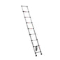 KFFKFF 8.5ft Telescoping Ladder, Stainless Steel Lightweight Extension Ladder with Multi-Button Retraction, 330LBS Load Capacity, Non-Slip Feet, Portable 9-Step Ladder for Home, RV, and Loft