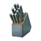 KitchenAid Classic 12-Piece Japanese Steel Knife Block Set with Built-in Knife Sharpener, Charcoal Gray