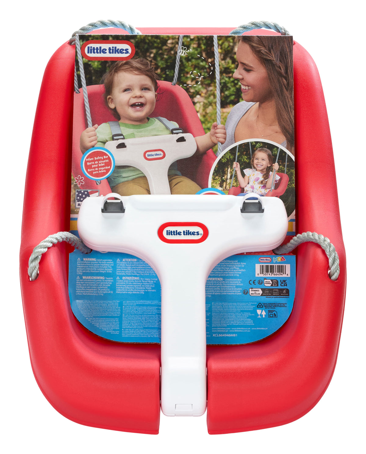 Little Tikes 2-in-1 Snug and Secure Swing, High Back Swing, Blue