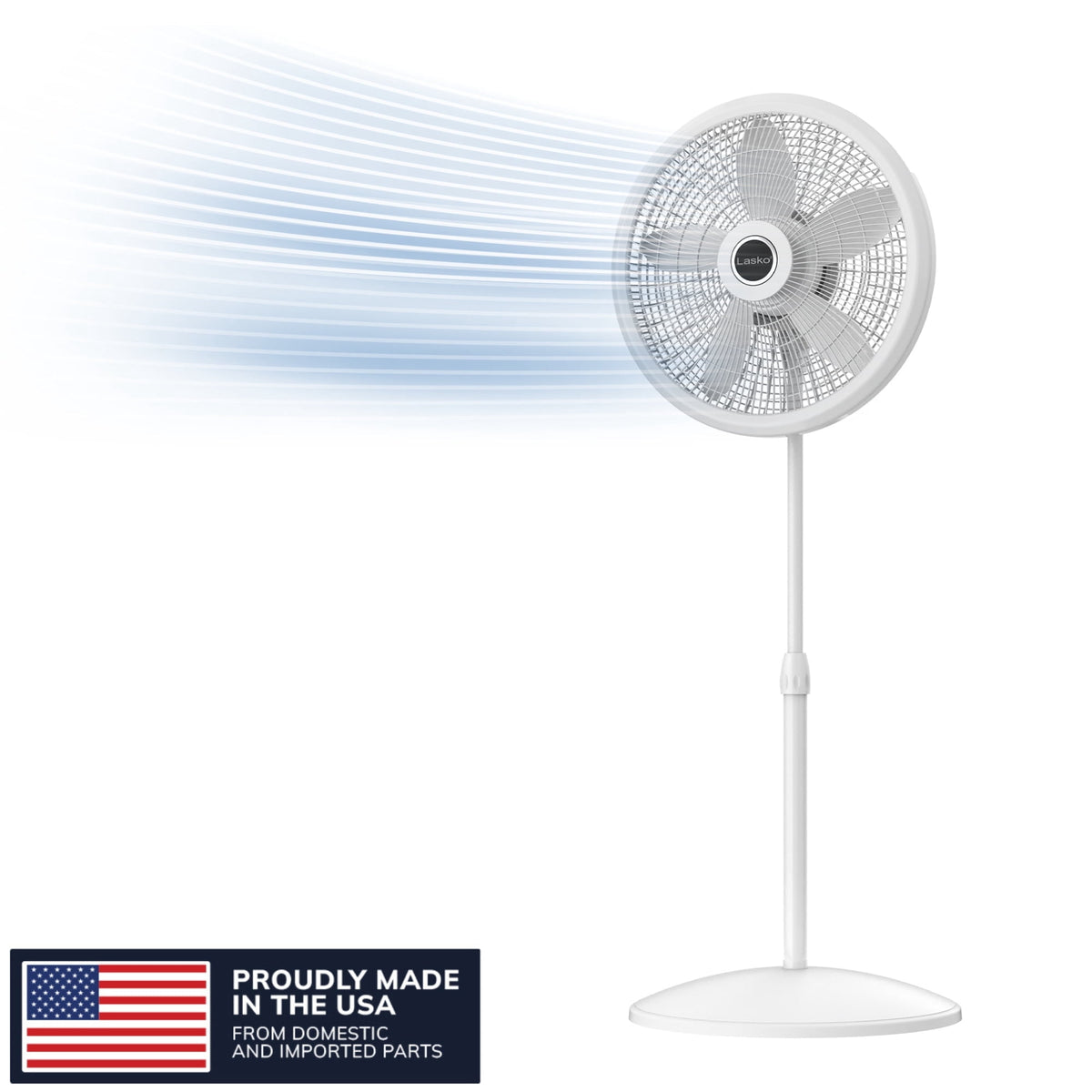 Lasko Cyclone 18" 3-Speed Oscillating, Adjustable Height, Tilting Head Pedestal Fan S18931