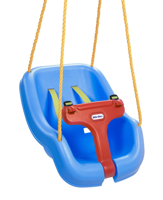 Little Tikes 2-in-1 Snug and Secure Swing, High Back Swing, Blue