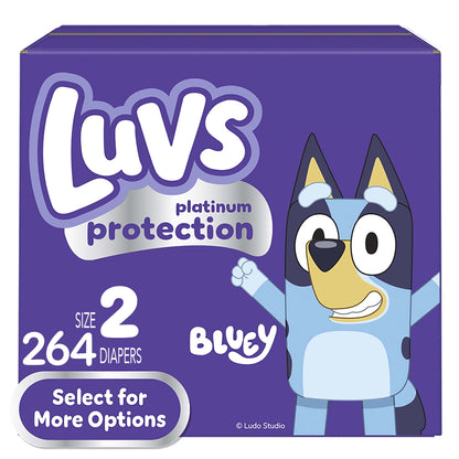Luvs Platinum Protection Baby Diapers Size 2, 264 Count (Select for More Options)