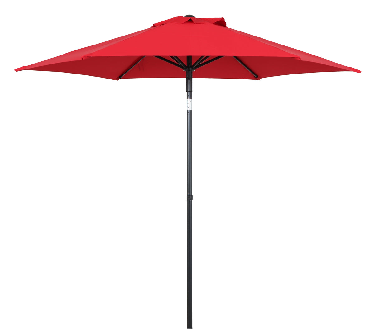 Mainstays 7.5ft Round Market Outdoor Umbrella with Push-Up Lift and 3-Angle Tilt in Tan Stripe