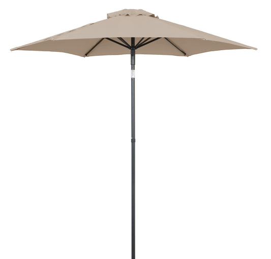 Mainstays 7.5ft Market Outdoor Umbrella with Push-Up Lift and 3-Angle Tilt in Tan