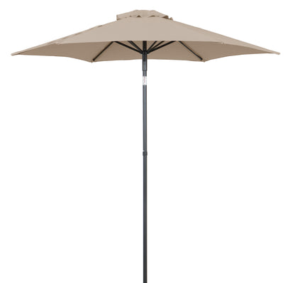 Mainstays 7.5ft Round Market Outdoor Umbrella with Push-Up Lift and 3-Angle Tilt in Aqua