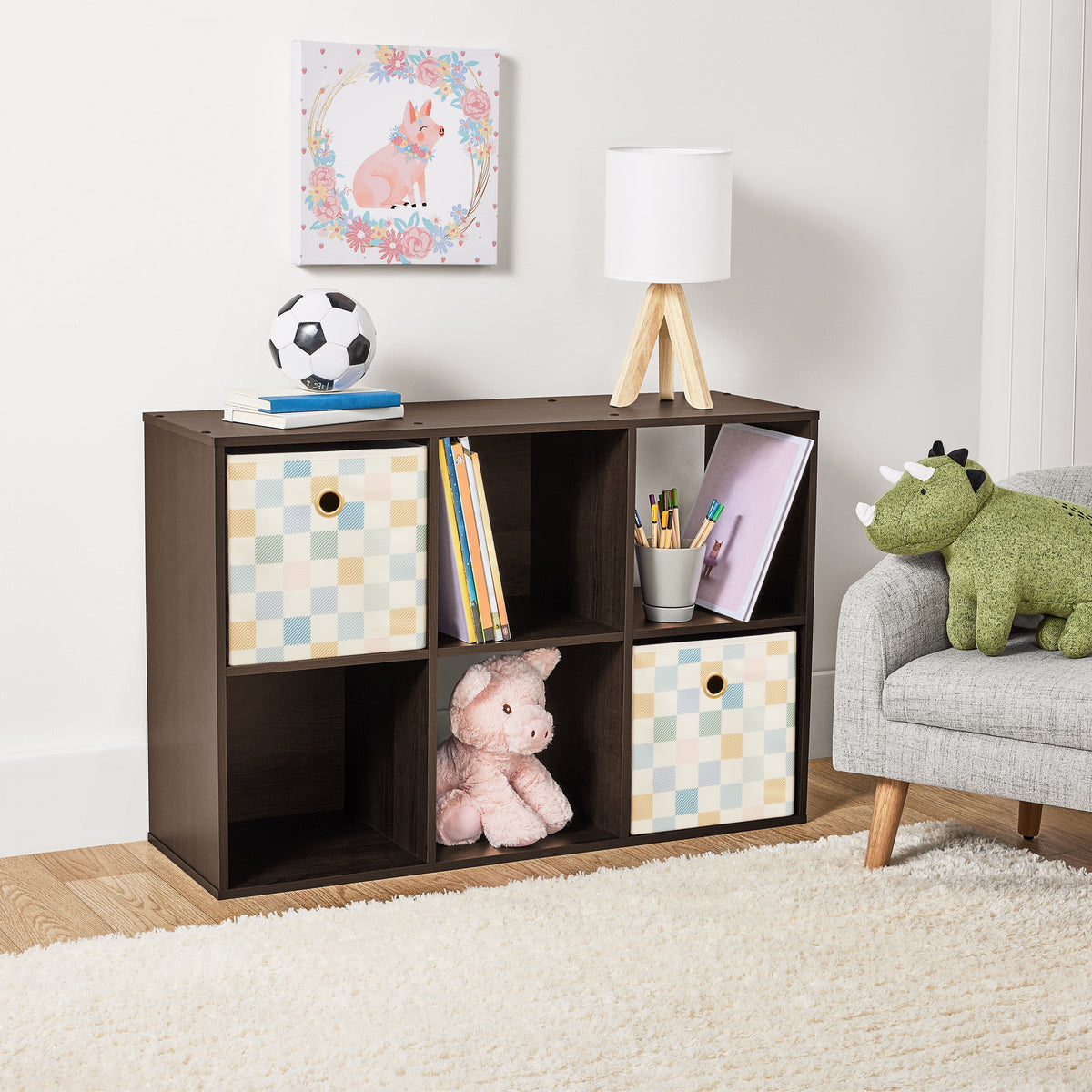 Mainstays 6 Cube Storage Organizer, White