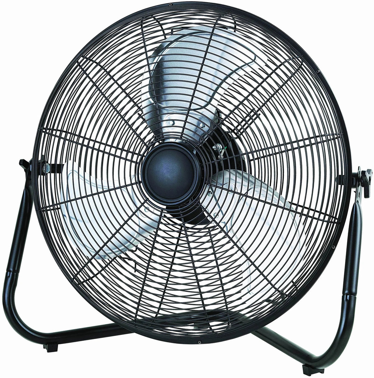 Mainstays 22.64 inch Black Floor Fan with 3 High Velocity Speeds, Tilt Mechanism