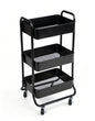 Mainstays 3-Tier Metal Laundry Cart, Arctic White, Rolling