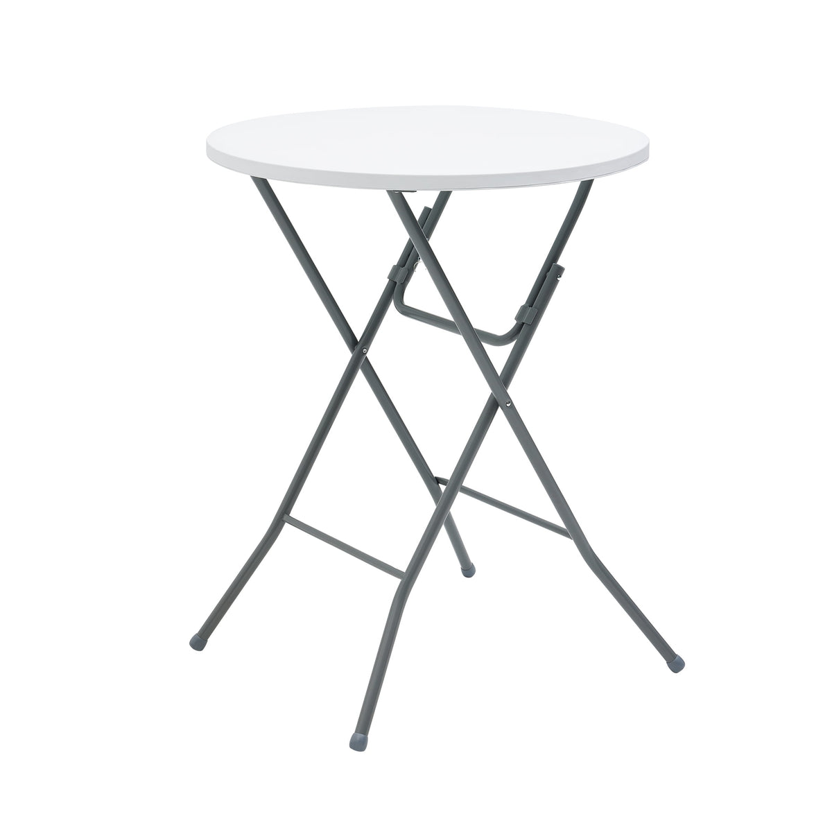 Mainstays 31 in Round High-Top Cocktail Folding Table, Walnut
