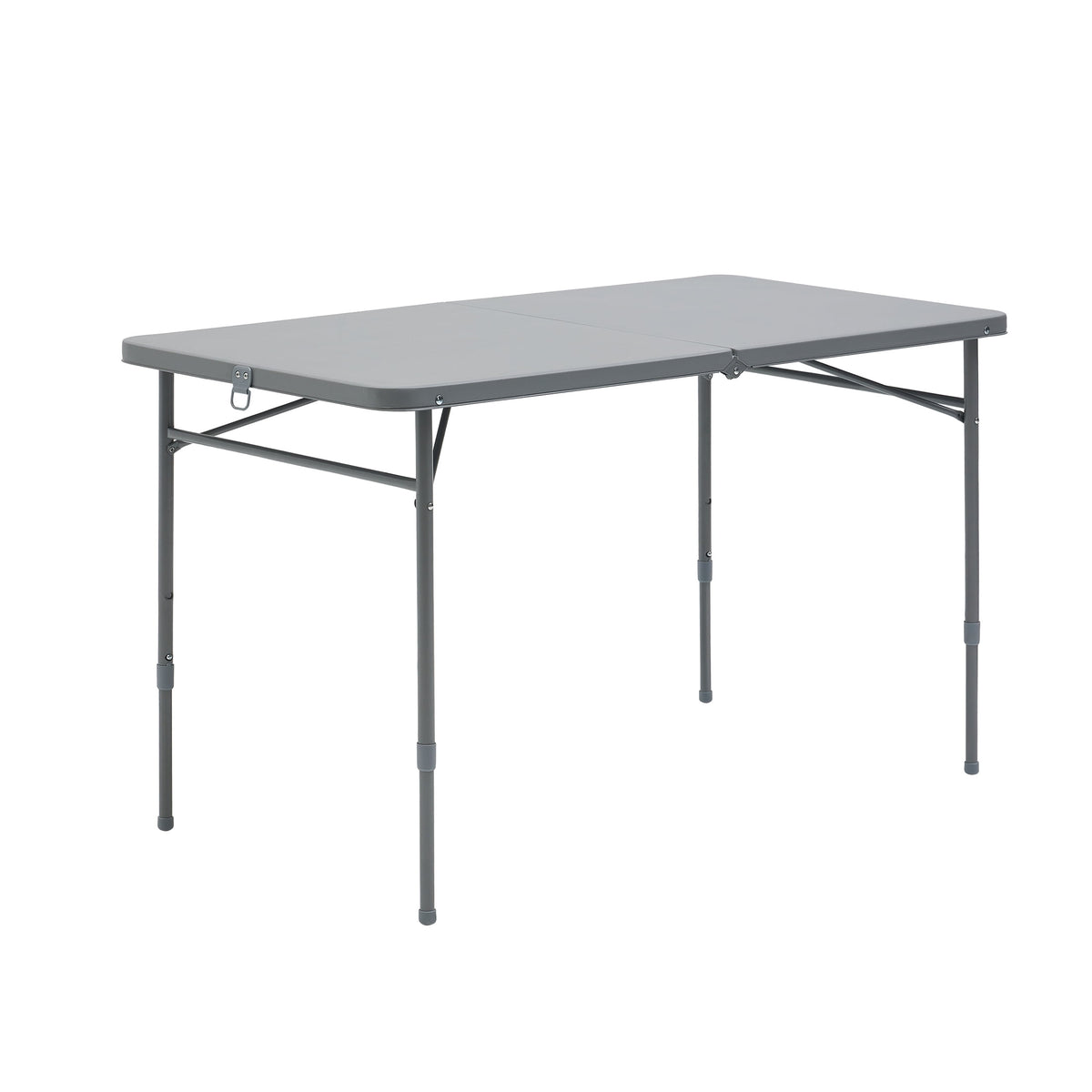 Mainstays 4 ft Adjustable Height Fold-in-Half Centerfold Folding Table, White