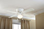 Mainstays 42 in Hugger Metal Indoor Ceiling Fan with Light, White, 4 Blades, LED Bulb, Reverse Airflow