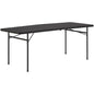 Mainstays 6 ft Rectangle Centerfold Folding Table, Black