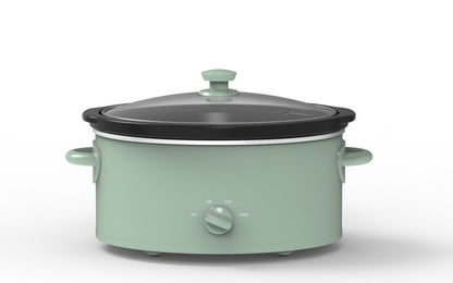 Mainstays 6 Quart Oval Slow Cooker, with Stainless Steel Finish and Glass Lid