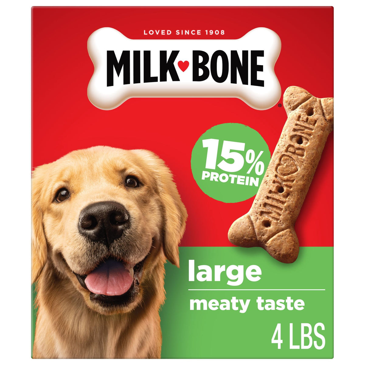 (2 pack) Milk Bone Crunchy Large Dog Treats, 10 Lb. Box, Original Beef Flavor