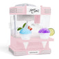 Nostalgia Snow Cone Maker, Tabletop Shaved Ice Machine with 2 Reusable Cones and Ice Scoop, Red