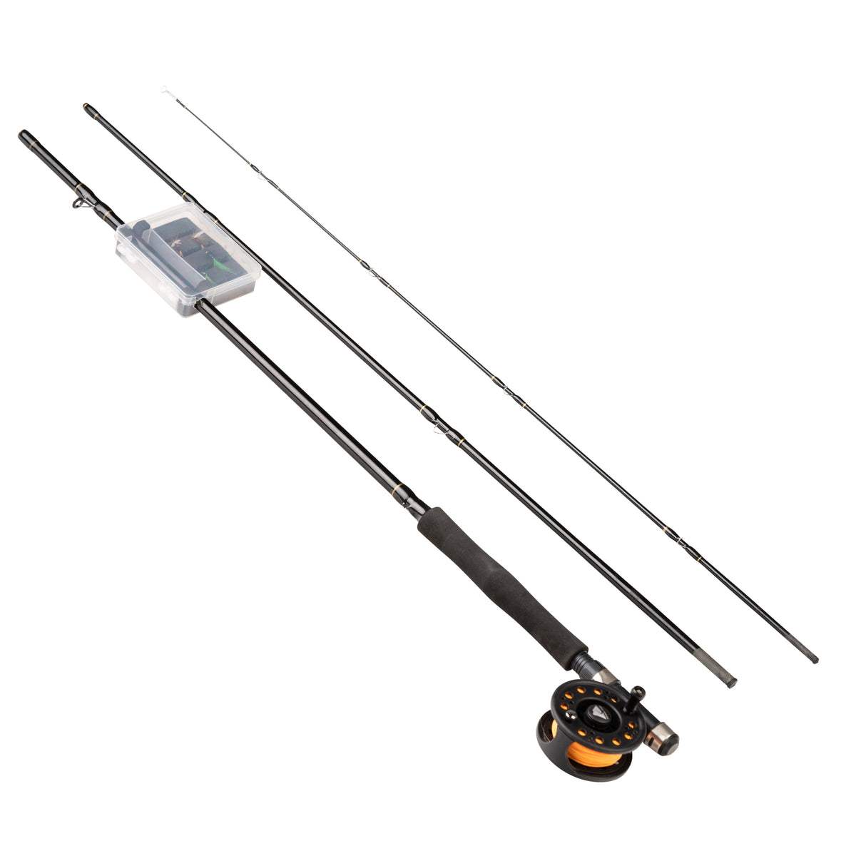 Ozark Trail 8 ft Fly Fishing Rod and Reel Combo with Fly Box and 4 Flies