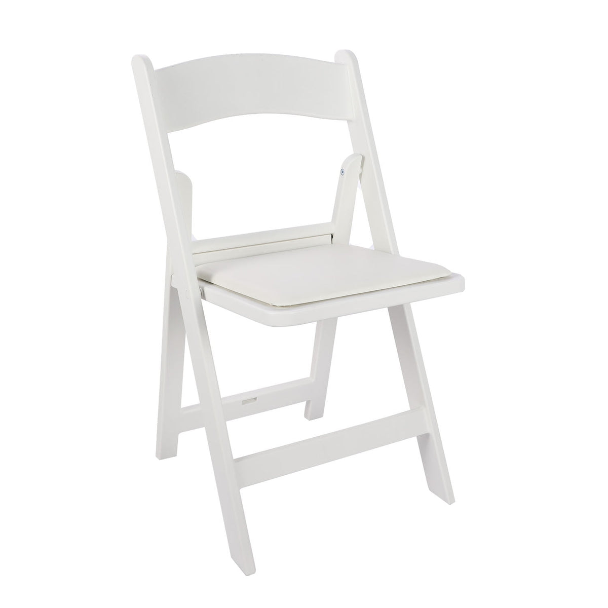 Mainstays Banquet Padded Resin Folding Chair, White, Set of 2
