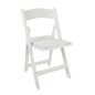 Mainstays Banquet Padded Resin Folding Chair, White, Set of 2