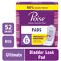 Poise Women's Incontinence Pads, Ultimate Absorbency, Regular Length (112 Count)