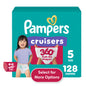 Pampers Cruisers 360 Baby Diapers Size 5, 128 Count (Select for More Options)