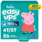 Pampers Easy Ups Peppa Potty Training Pants Girls Size 6 4T-5T, 86 Count (Select for More Options)