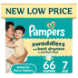 Pampers Swaddlers Fragrance Free Baby Diapers Size 7, 66 Count (Select for More Options)