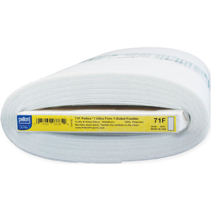 Pellon 71F Peltex Fabric Interfacing, White, 20" x 10 Yards by the Bolt