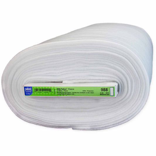 Pellon 988 Fleece Quilting & Batting Fabric, White 45" x 10 Yards by the Bolt