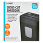 Pen+Gear 6-Sheet Cross-Cut Paper and Credit Card Shredder, 3.7 gal Bin, Black, Home and Office Use