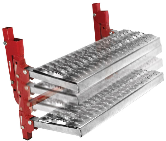Performance Tool W41039 Non-Slip Truck Tire Step - Fits Wheels up to 13 In., Four Adjustable Height Positions, Red