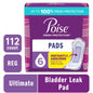 Poise Women's Incontinence Pads, Ultimate Absorbency, Regular Length (112 Count)