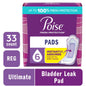 Poise Women's Incontinence Pads, Ultimate Absorbency, Regular Length (112 Count)