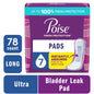 Poise Women's Incontinence Pads, Ultra Absorbency, Long Length (39 Count)