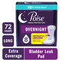 Poise Women's Overnight Incontinence Pads, Extra Coverage (72 Count)