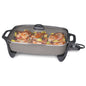 Presto 16" Ceramic Electric Skillet with Glass Cover, Silver 06860