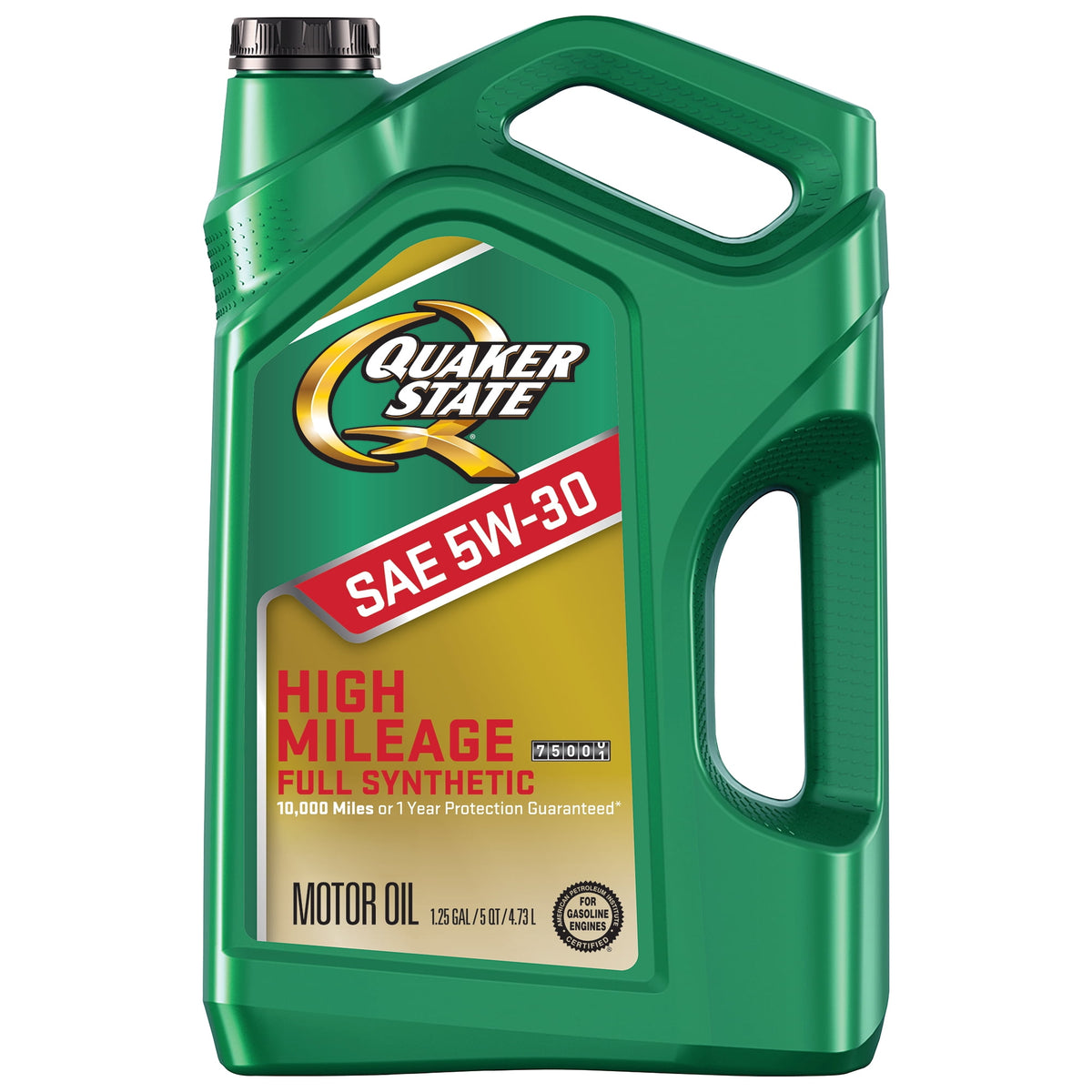 Quaker State Full Synthetic High Mileage 5W-30 Motor Oil, 5 Quart