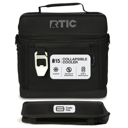 RTIC 15-Can, 16 Qt, Collapsible Soft Cooler with Bottle Opener, Olive