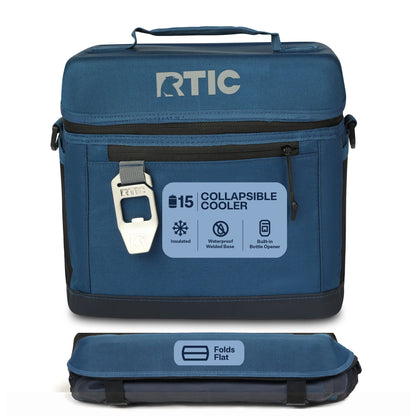 RTIC 15-Can, 16 Qt, Collapsible Soft Cooler with Bottle Opener, Olive