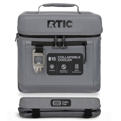 RTIC 15-Can, 16 Qt, Collapsible Soft Cooler with Bottle Opener, Olive