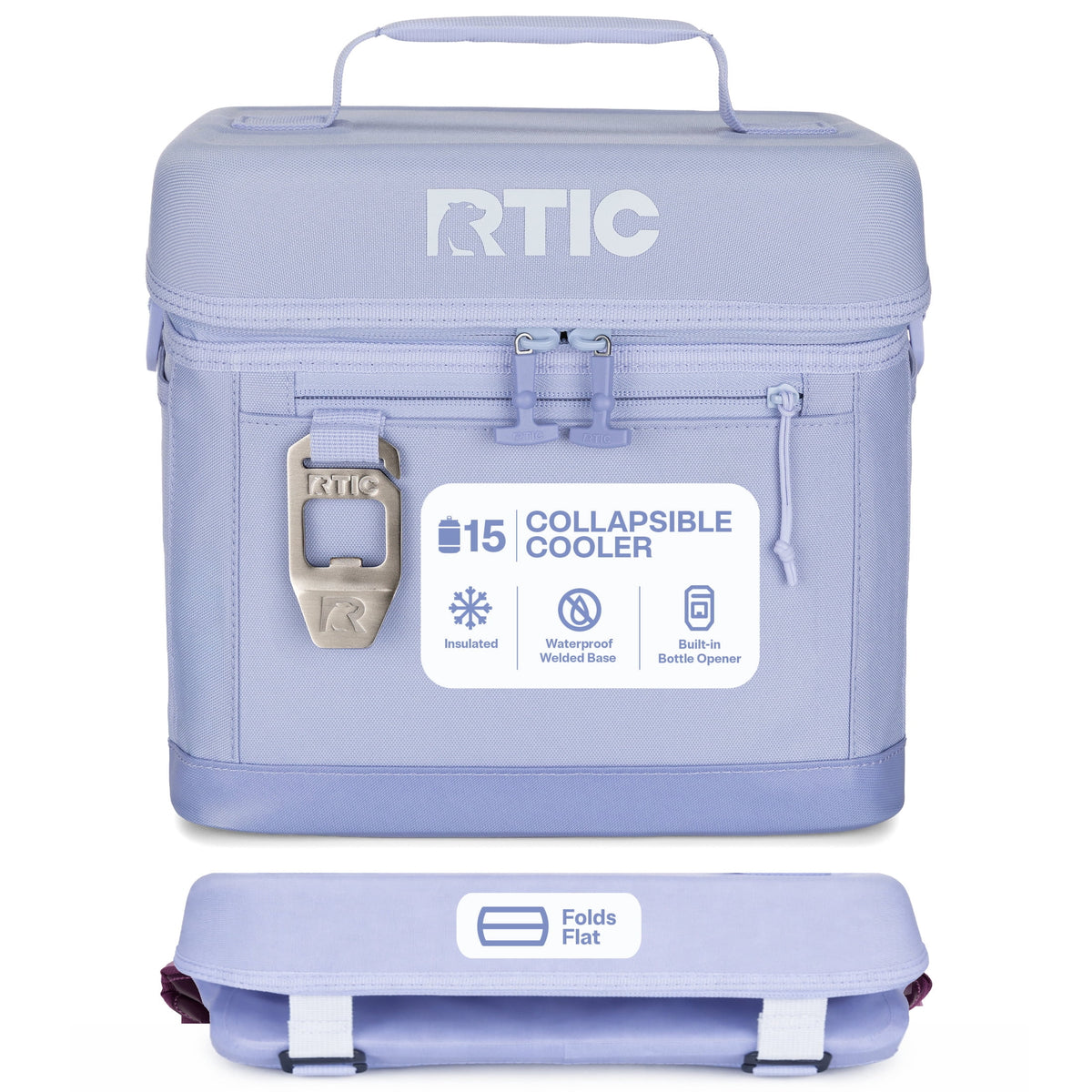 RTIC 15-Can, 16 Qt, Collapsible Soft Cooler with Bottle Opener, Olive