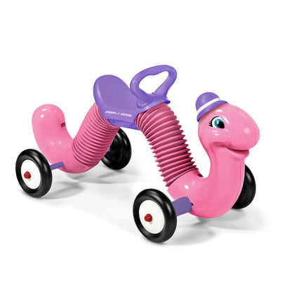 Radio Flyer Inchworm - Classic Bounce and Go Toddler Ride-On Toy, Green Inchworm Character with Maximum Load Capacity of 50lbs