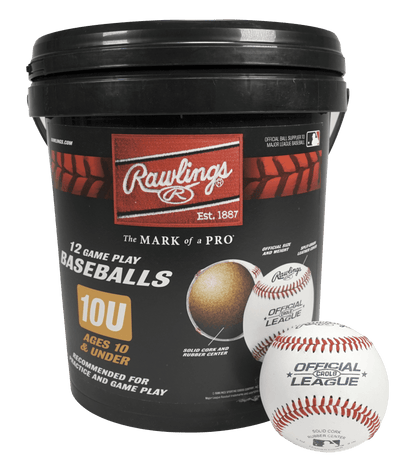 Rawlings | Official League ROLB2 Youth Practice Baseball | 12U | Bucket | 12 Count