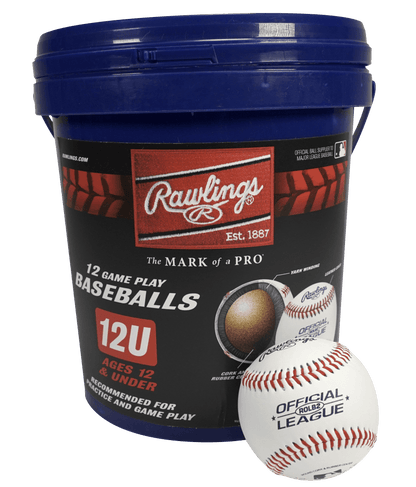 Rawlings | Official League ROLB2 Youth Practice Baseball | 12U | Bucket | 12 Count