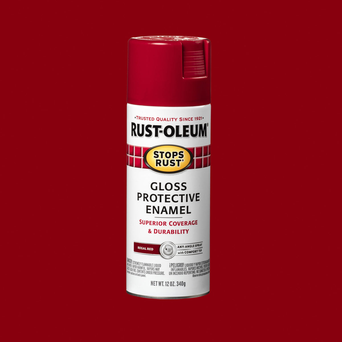 (6 pack) Orange, Rust-Oleum Stops Rust Protective Enamel Gloss Spray Paint-214084, 12 oz